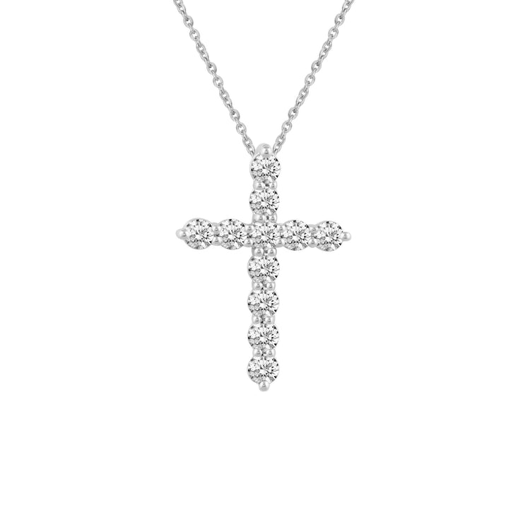 1/5ct tw Diamond Cross Pendant in Sterling Silver - Fifth and Fine