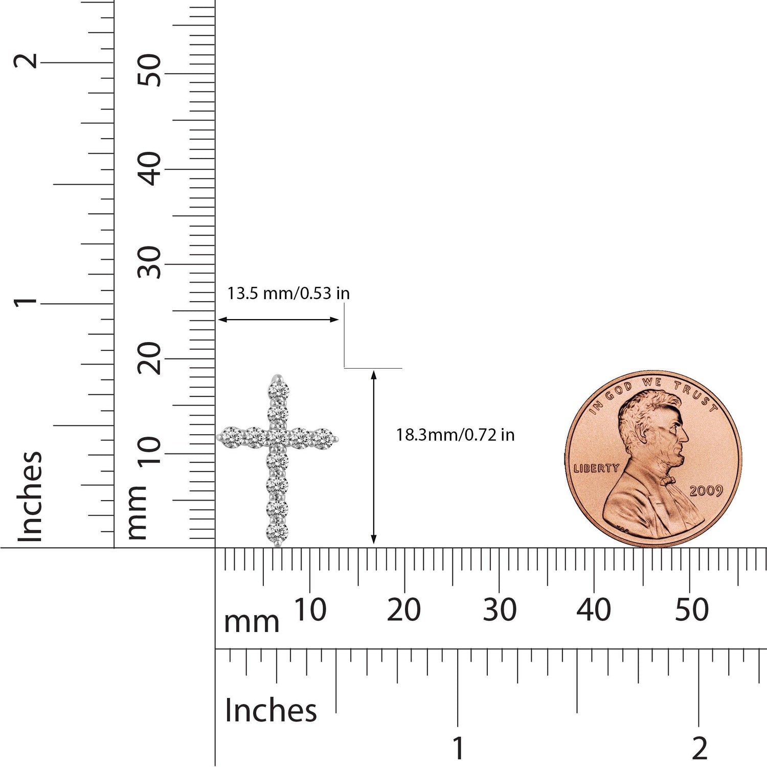 1/5cttw ~ 1 cttw Diamond Cross Pendant in Sterling Silver - Fifth and Fine
