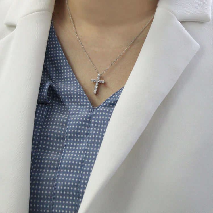 cross diamond natural pendant necklace jewelry affordable gift birthday
