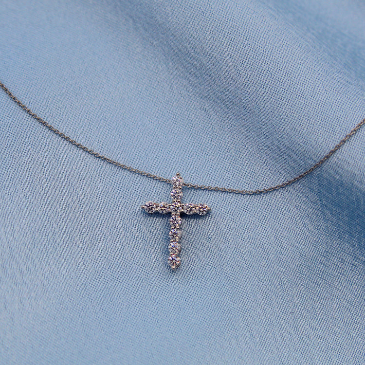 cross diamond natural pendant necklace jewelry affordable gift birthday