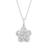 1/2 Cttw Flower Diamond Pendant in 14K White Gold