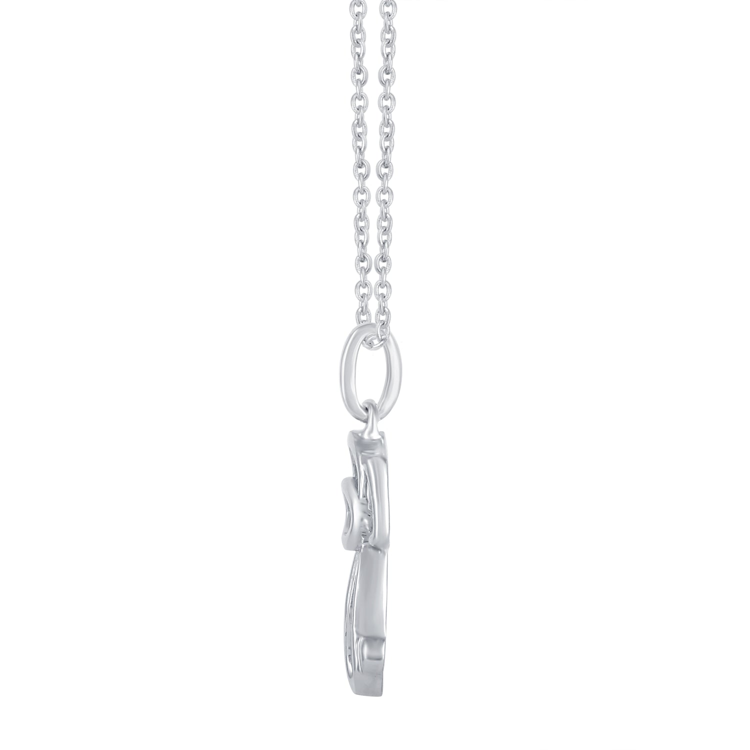 1/20 Ctw Dog Puppy Pet Pendant Necklace with Natural Round Diamonds Set in 925 Sterling Silver birthday holiday valentine gift trend fine jewelry