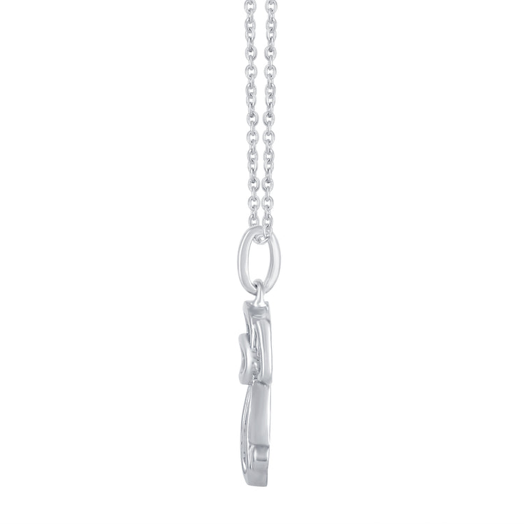 1/20 Ctw Dog Puppy Pet Pendant Necklace with Natural Round Diamonds Set in 925 Sterling Silver birthday holiday valentine gift trend fine jewelry