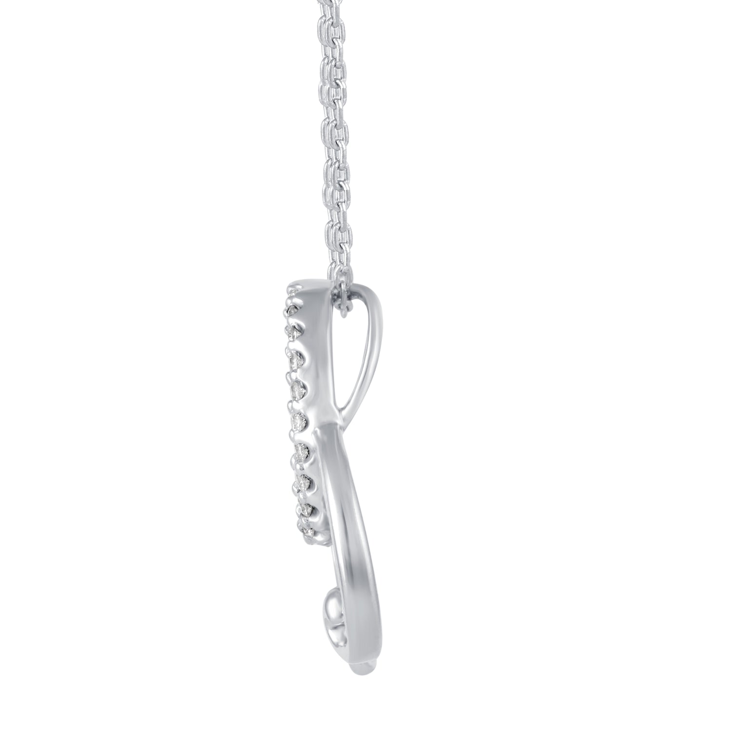 1/3 Cttw Diamond Love Heart Pendant Necklace set in 925 Sterling Silver