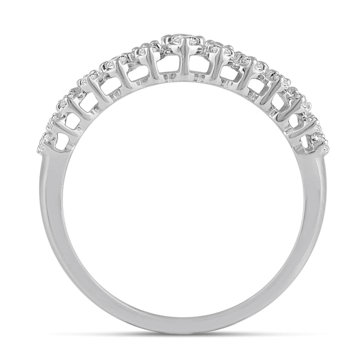 1.0CT TW Diamond Anniversary Ring in Sterling Silver bridal engagement