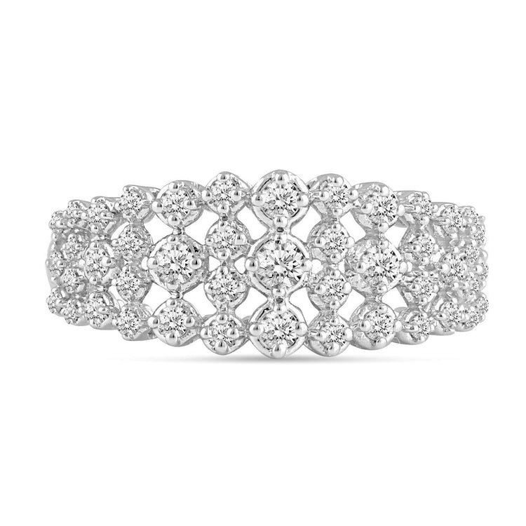 1/2CT TW Diamond Anniversary Ring in Sterling Silver - Fifth and Fine