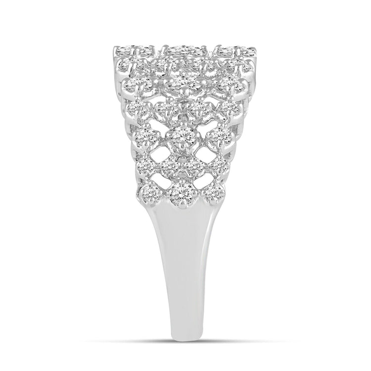 1.0CT TW Diamond Anniversary Ring in Sterling Silver - Fifth and Fine
