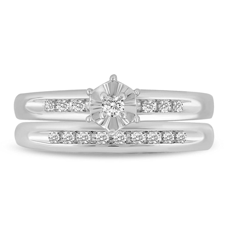 1/3CT TW Diamond Trio Bridal Set in 10KT White Gold - Fifth and Fine