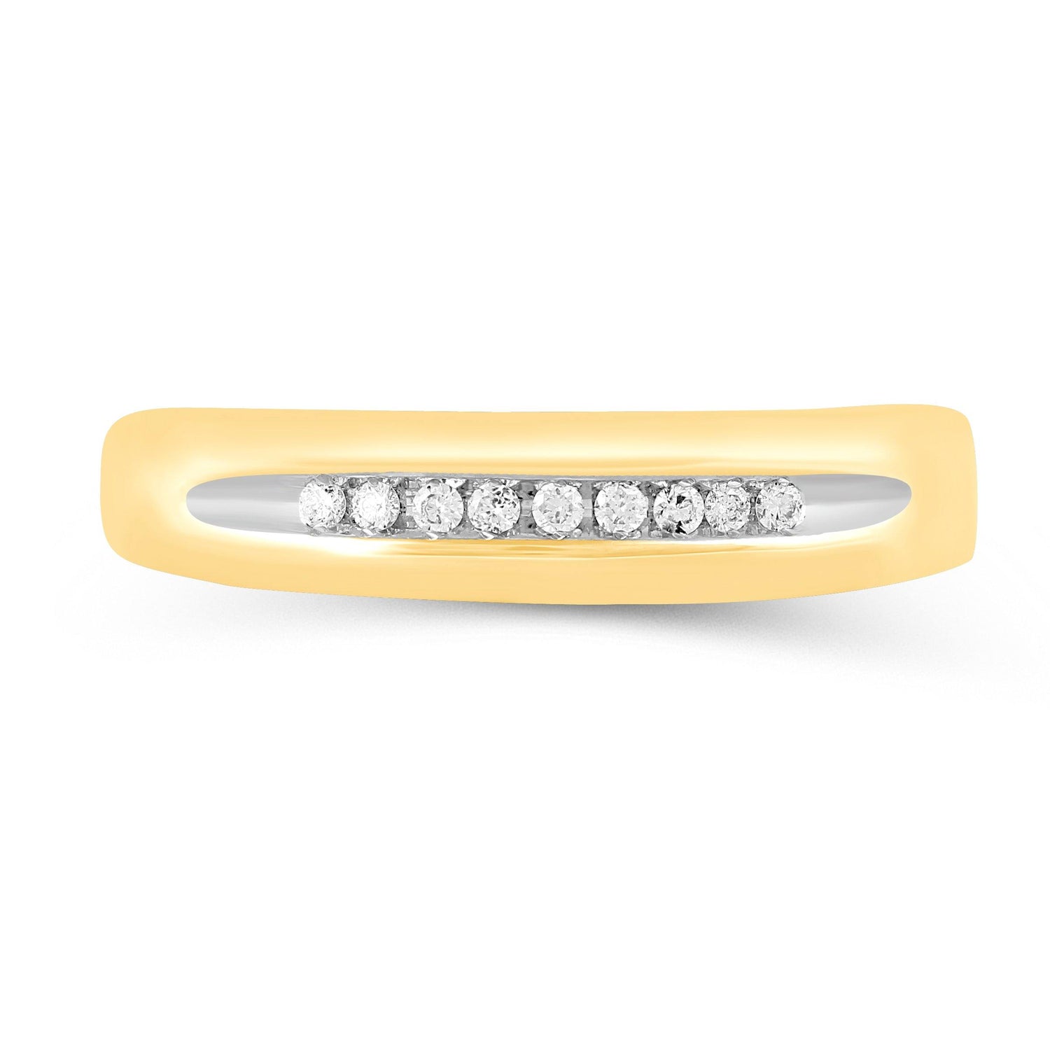1/3CT TW Diamond Halo Trio Bridal Set in 10KT Yellow & white Gold - Fifth and Fine