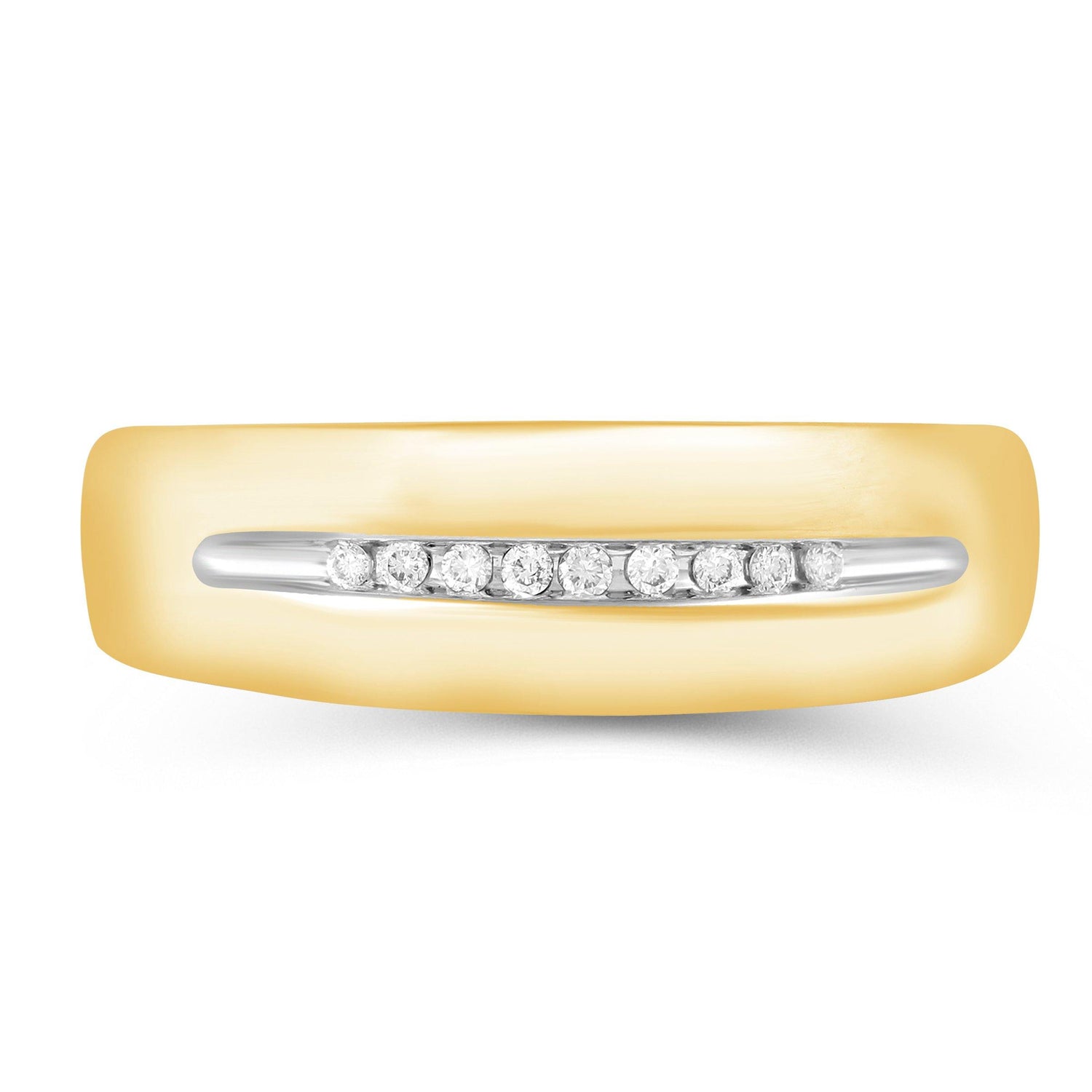 1/3CT TW Diamond Halo Trio Bridal Set in 10KT Yellow & white Gold - Fifth and Fine