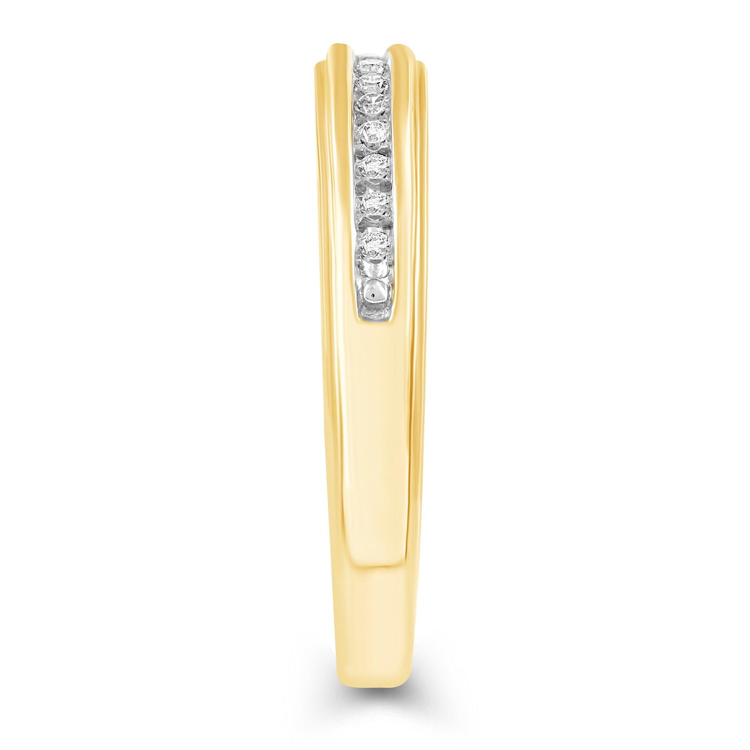 1/20CT TW Diamond Wedding Band Set in 10KT Yellow Gold - Fifth and Fine