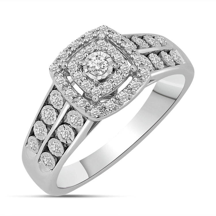 1/2CT TW Diamond Trio Bridal Set in 10KT White Gold - Fifth and Fine