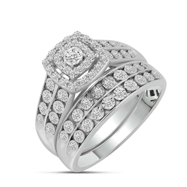 1/2CT TW Diamond Trio Bridal Set in 10KT White Gold - Fifth and Fine