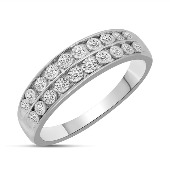 1/8CT TW Diamond Wedding Band from Trio Set in 10KT White Gold