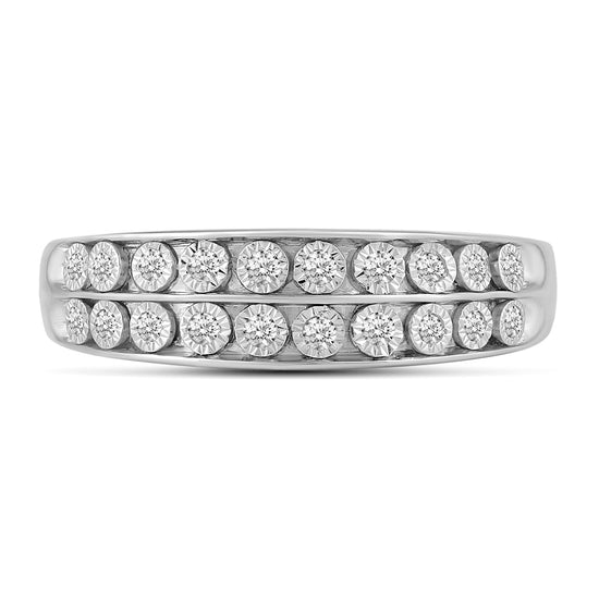 1/8CT TW Diamond Wedding Band from Trio Set in 10KT White Gold