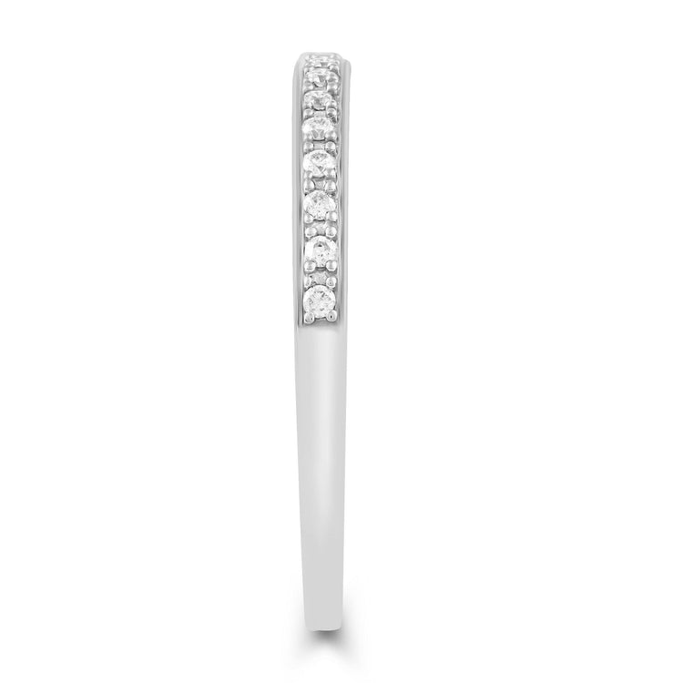 1/15CT TW Diamond Wedding Band Set in 10KT White Gold - Fifth and Fine