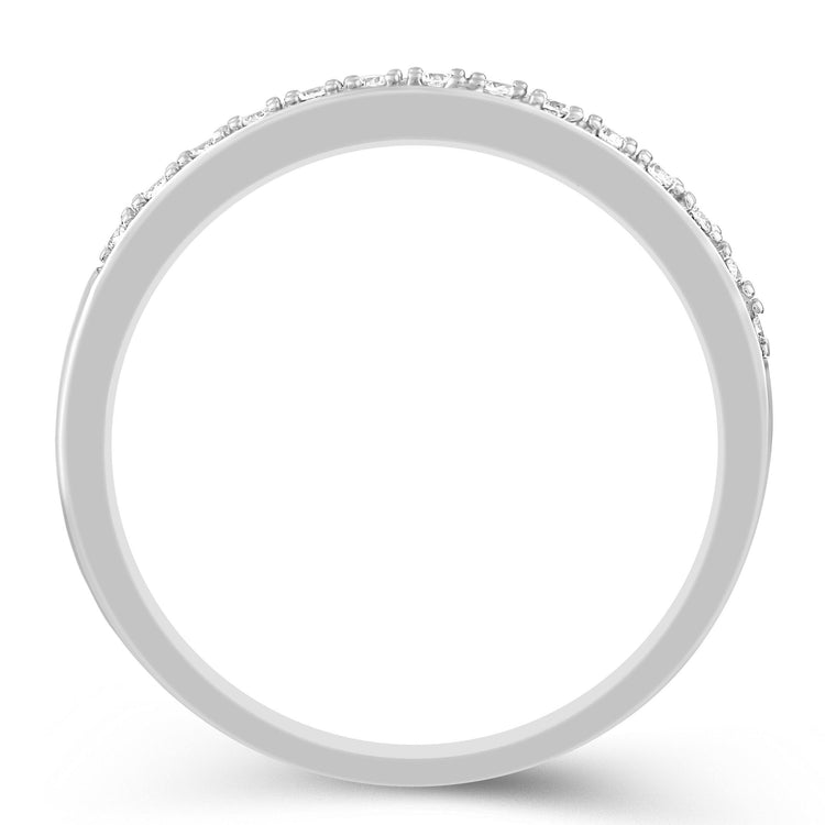 1/15CT TW Diamond Wedding Band Set in 10KT White Gold - Fifth and Fine
