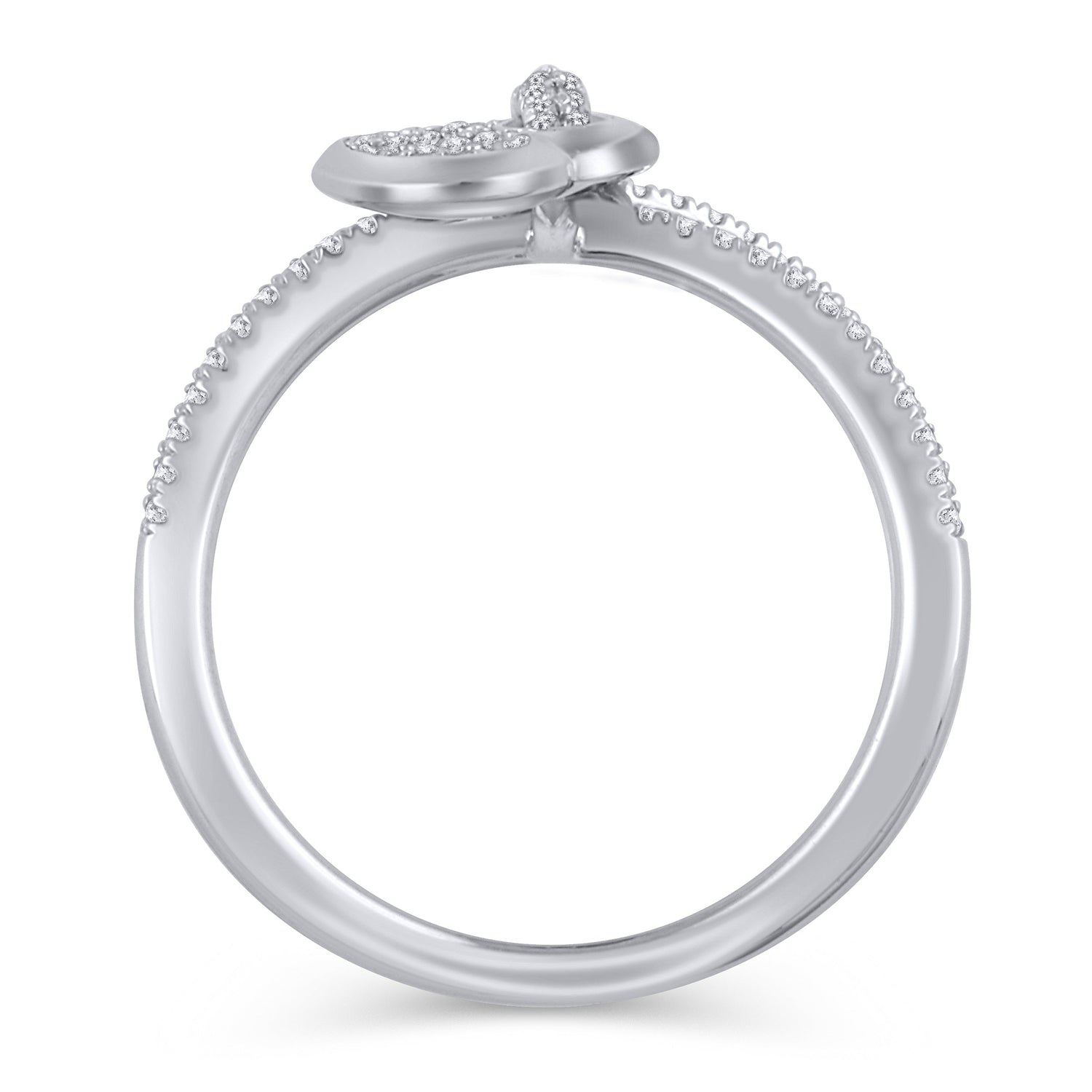 3/8 Cttw Diamond Heart Ring in 14K White Gold