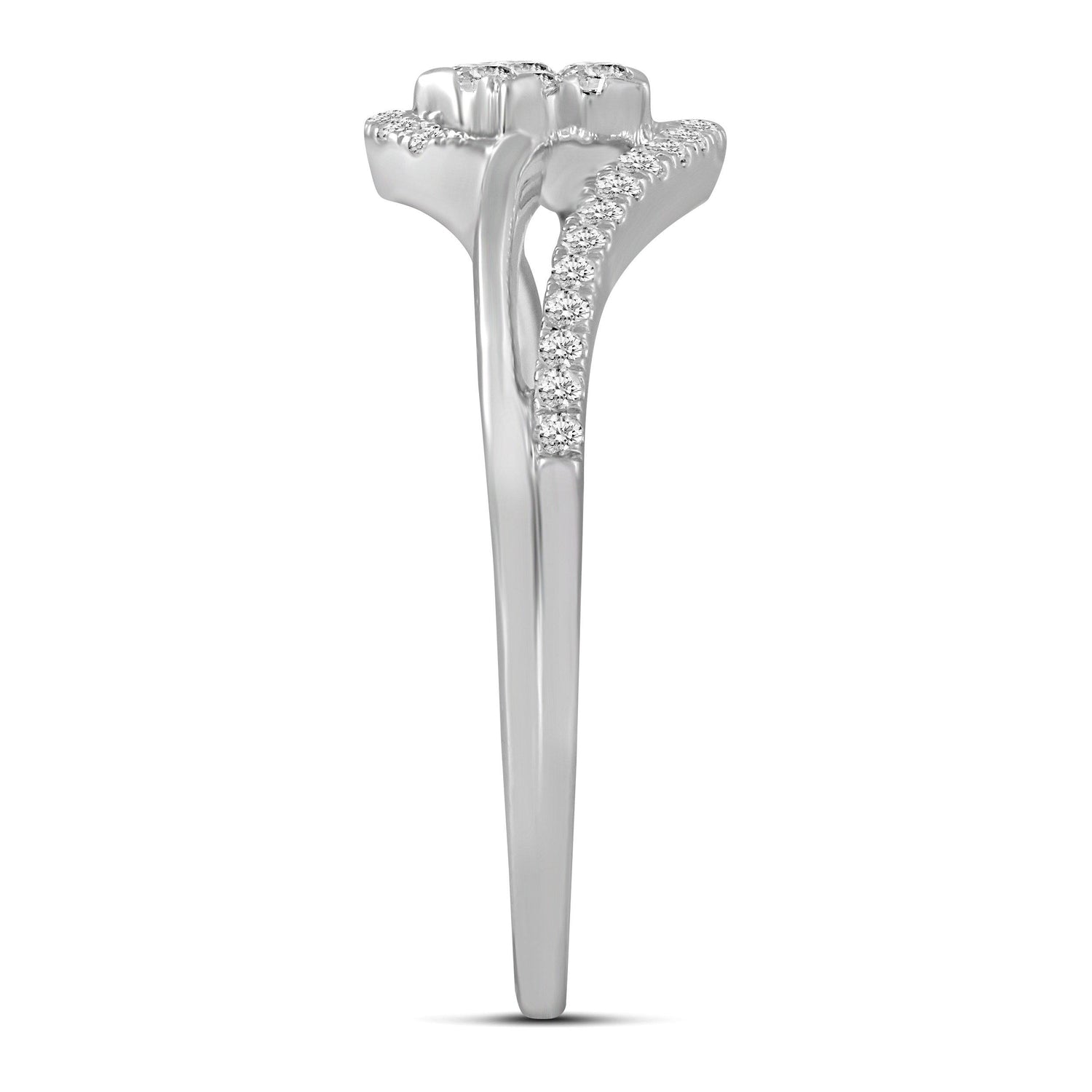 1/4ct tw Diamond Star Cluster Promise Ring in Sterling Silver - Fifth and Fine