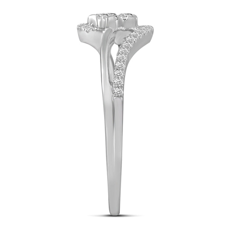 1/4ct tw Diamond Star Cluster Promise Ring in Sterling Silver - Fifth and Fine