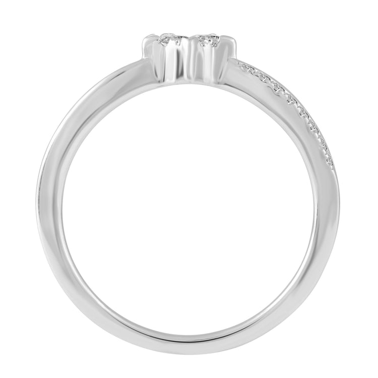 1/4Ct TW Diamond Star cluster Promise Ring in Sterling Silver - Fifth and Fine