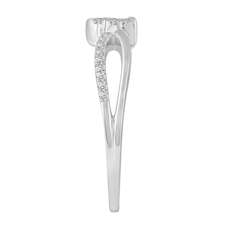1/4Ct TW Diamond Star cluster Promise Ring in Sterling Silver - Fifth and Fine