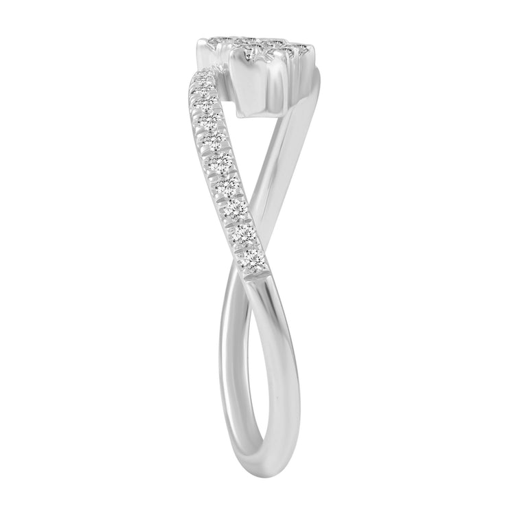 1/3CT TW Diamond Star Cluster Fashion Ring in Sterling Silver - Fifth and Fine