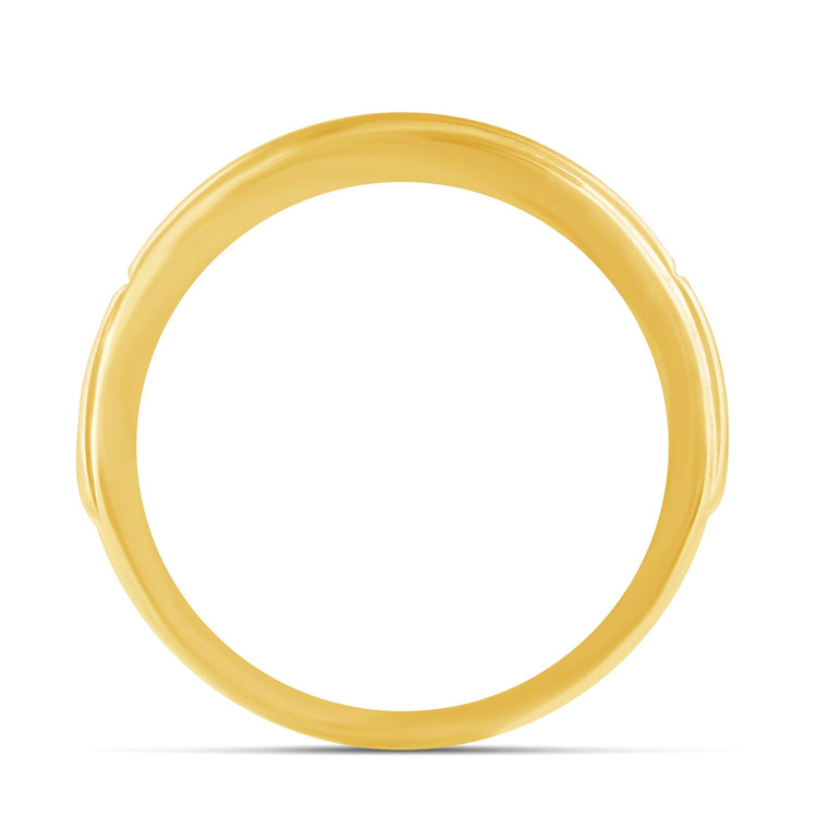1/20CT TW Diamond Wedding Band Set in 10KT Yellow Gold - Fifth and Fine