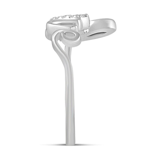 1/10 CTW Diamond Love Ring in Sterling Silver - Fifth and Fine