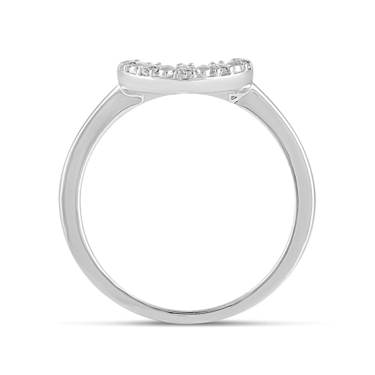 1/10 CT TW Diamond Circle Ring in Sterling Silver - Fifth and Fine