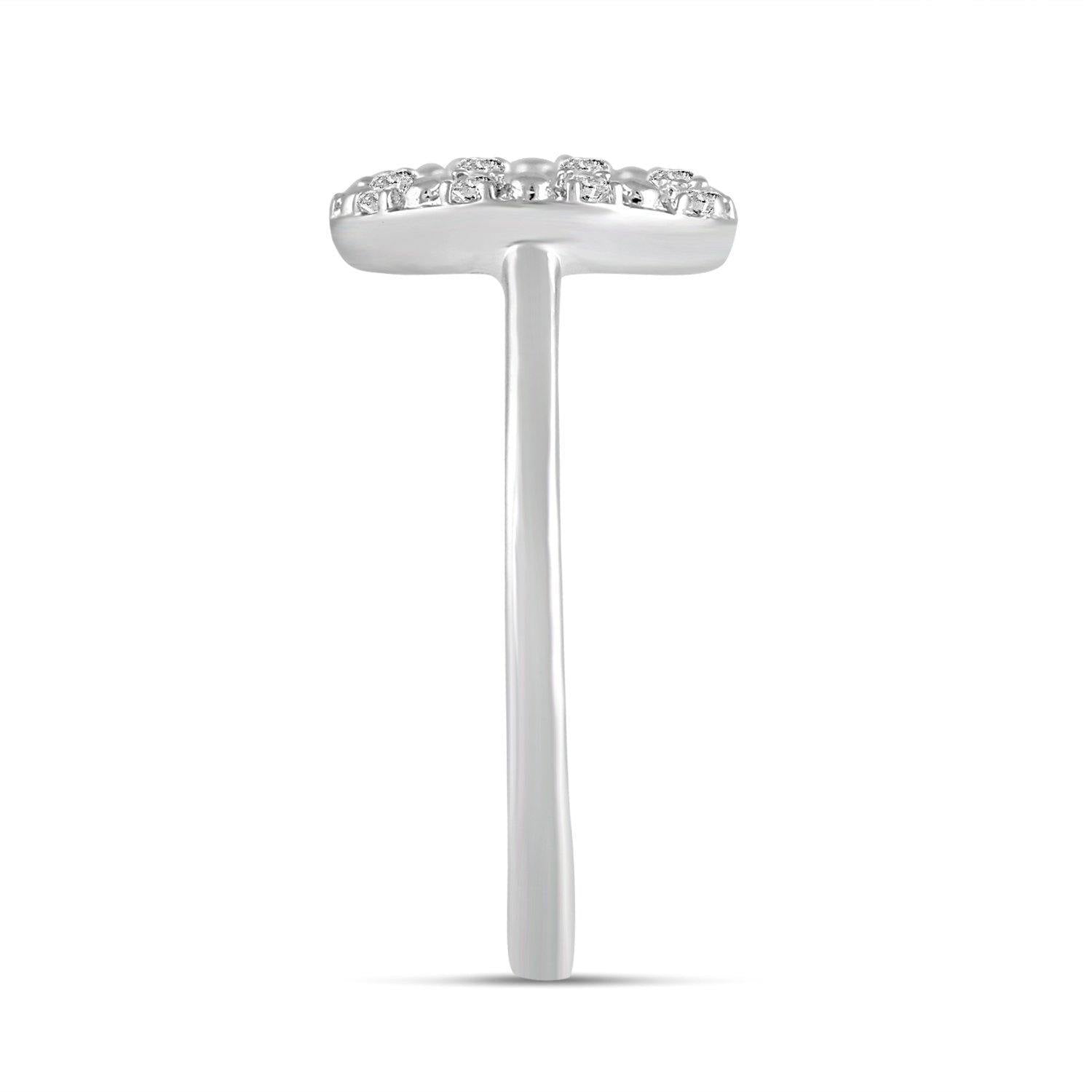 1/10 CT TW Diamond Circle Ring in Sterling Silver - Fifth and Fine