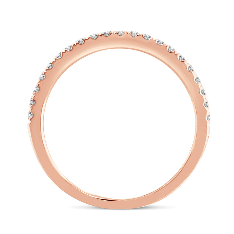 14K White/Yellow/Rose Gold 1/4 Cttw (I1-I2 Clarity) Diamond Half Eternity Ring Band wedding bridal anniversary