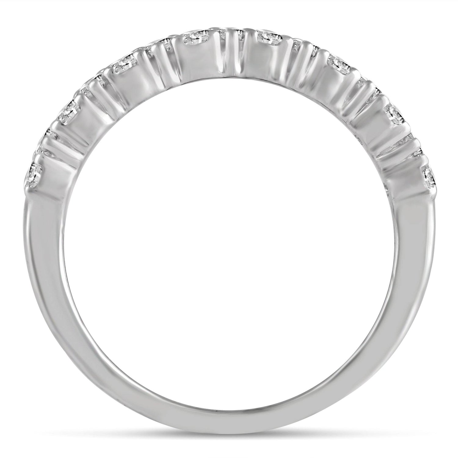 1/2CT TW Diamond Wedding band Ring in Sterling Silver - Fifth and Fine