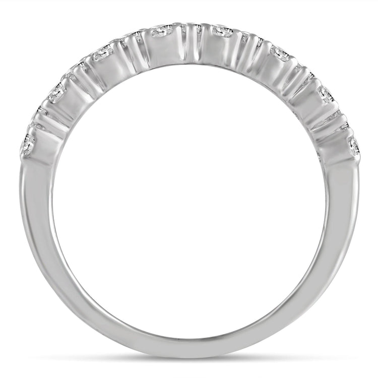 1/2CT TW Diamond Wedding band Ring in Sterling Silver - Fifth and Fine