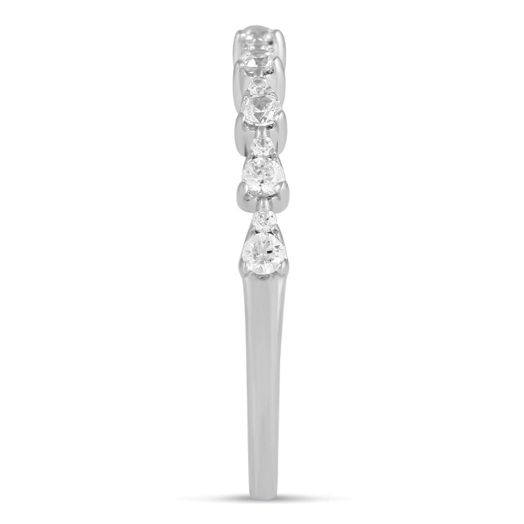 1/3CT TW Diamond Wedding band Ring in Sterling Silver - Fifth and Fine