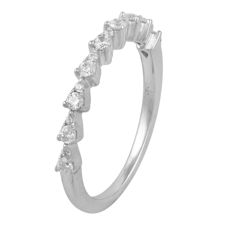 1/3CT TW Diamond Wedding band Ring in Sterling Silver - Fifth and Fine