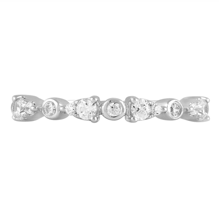 1/3CT TW Diamond Wedding band Ring in Sterling Silver - Fifth and Fine