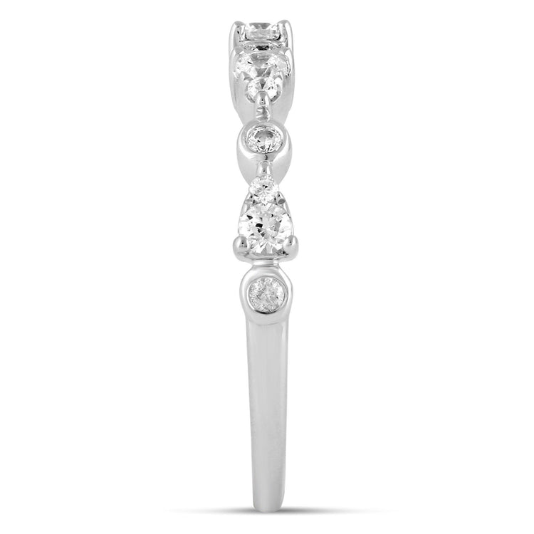 1/3CT TW Diamond Wedding band Ring in Sterling Silver - Fifth and Fine