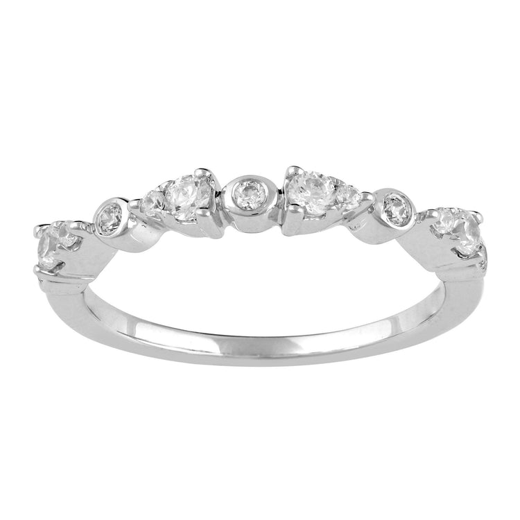 1/3CT TW Diamond Wedding band Ring in Sterling Silver - Fifth and Fine