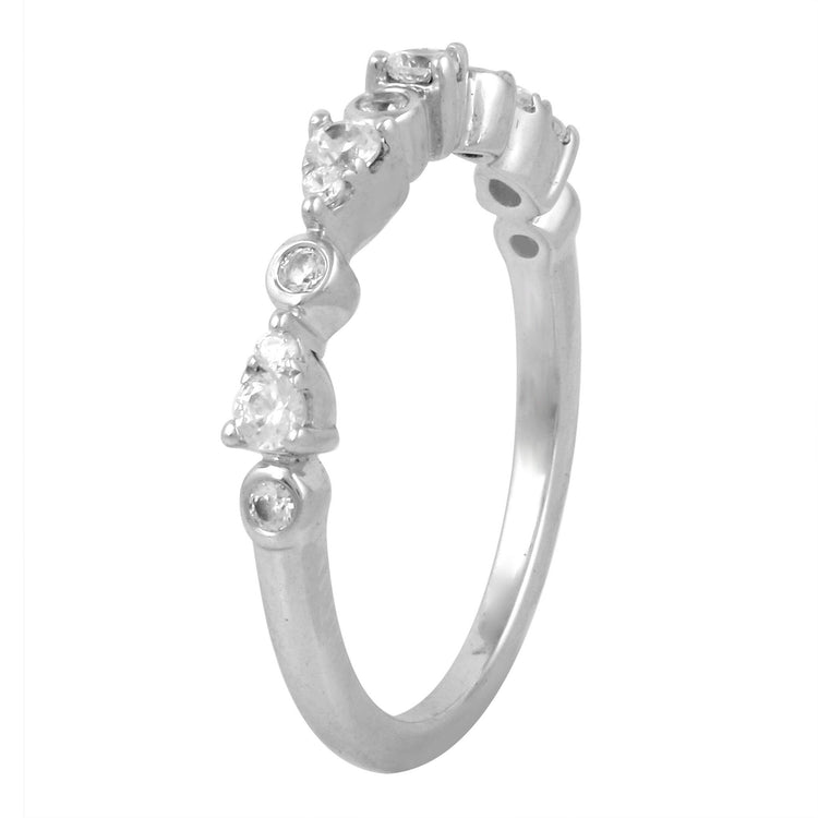 1/3CT TW Diamond Wedding band Ring in Sterling Silver - Fifth and Fine