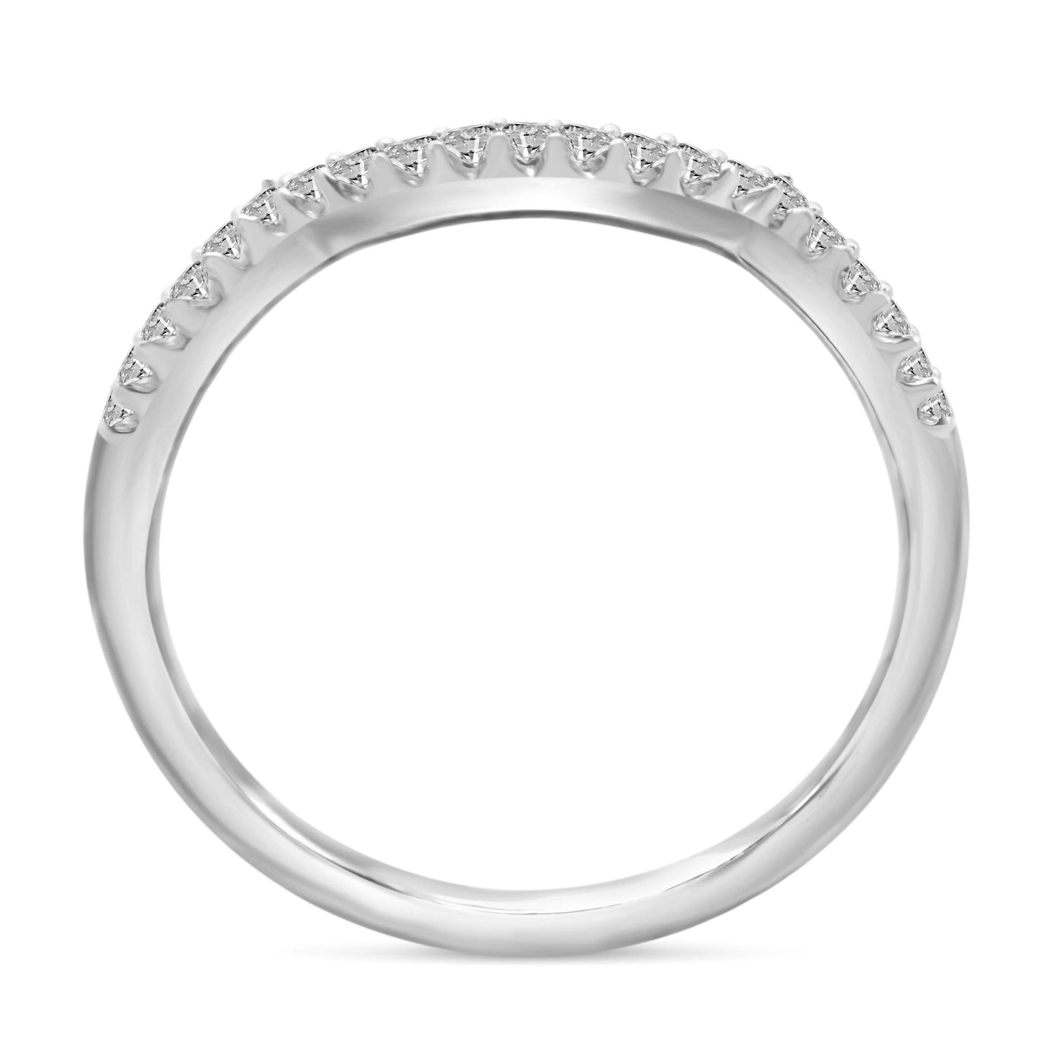 3/8 Cttw  (I1-I2 Clarity) Diamond Infinity Cushion Engagement Wedding Bridal Ring & Band in 14K Gold