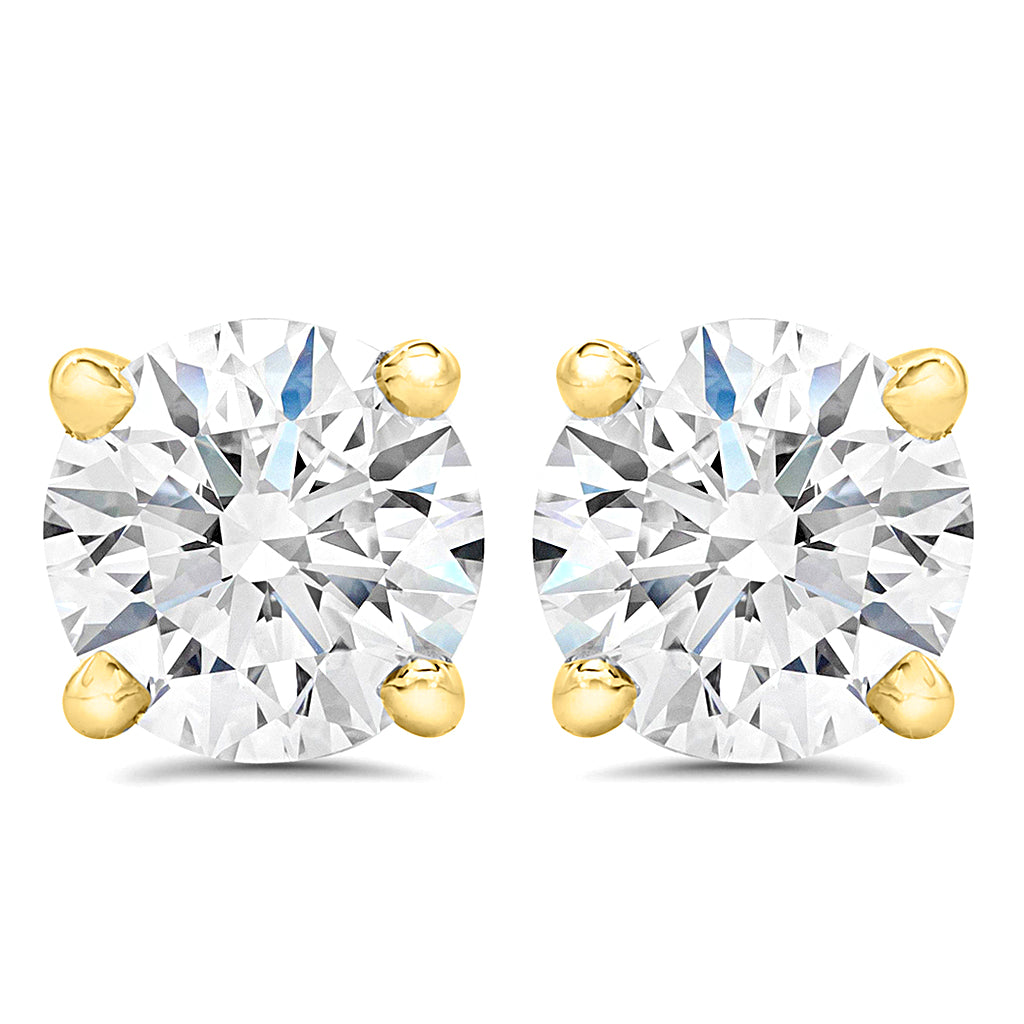 AGS Certified (SI2-I1) 1/5ct TW to 2.00ct TW Natural Diamond Earrings-14K Gold-Screw Back fine jewelry birthday holiday valentineday gift
