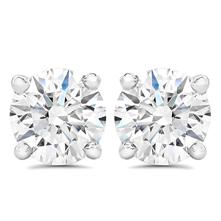 White GoldAGS Certified (VS1-VS2) 1/5ct TW to 2.00ct TW Diamond Earrings-14KGold-ScrewBack fine jewelry birthday holiday valentineday gift