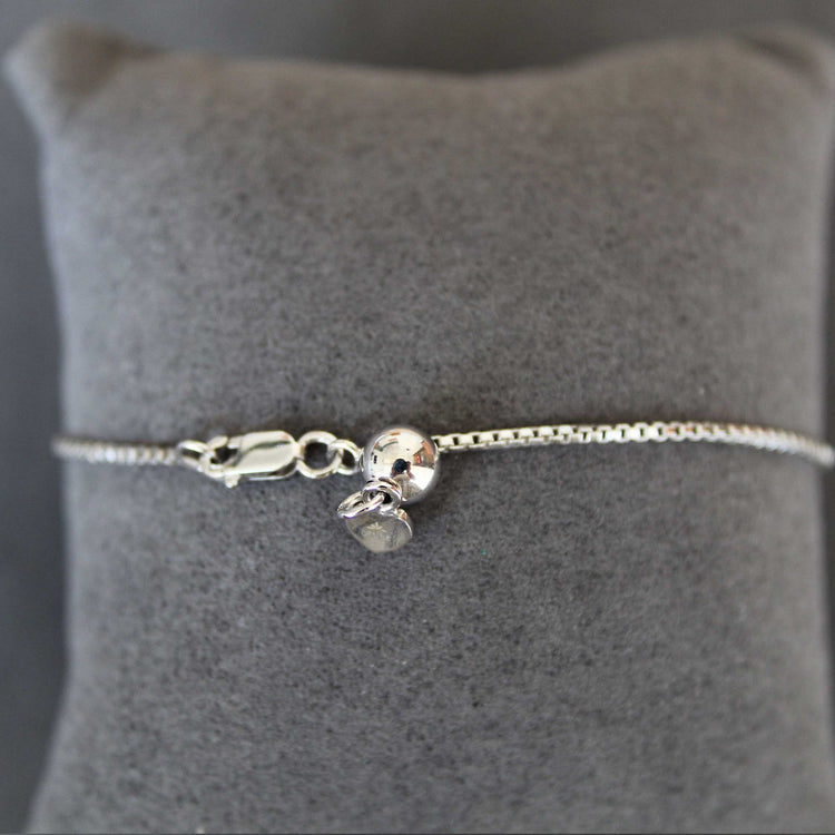 1/4 Cttw Diamond Oval Cluster Adjustable Chain Bracelet in 925 Sterling Silver