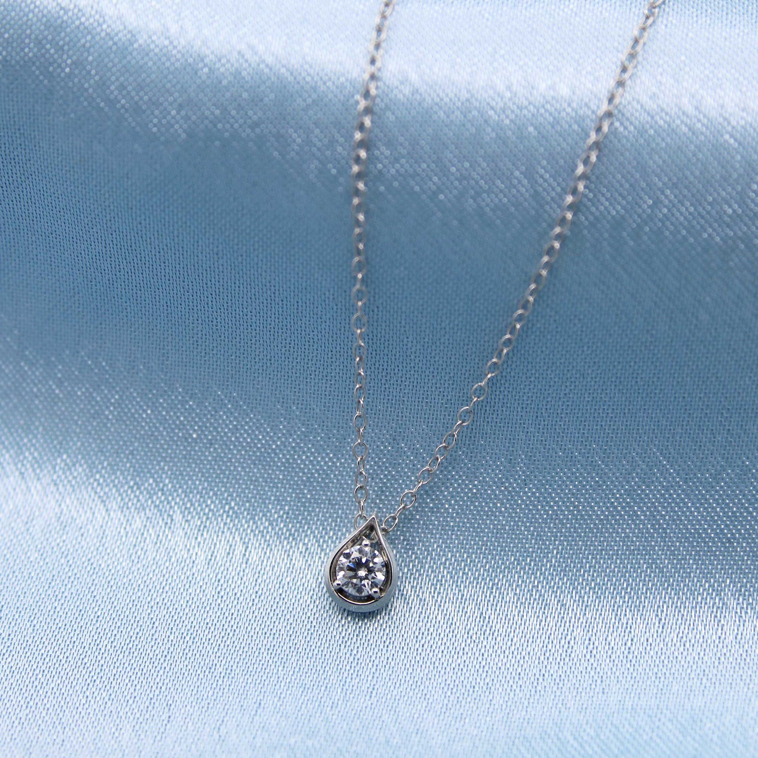 1/5-1/3 Cttw Diamond Teardrop Necklace 925 Sterling Silver / 18K Gold Vermeil pendant Fifth and Fine jewelry