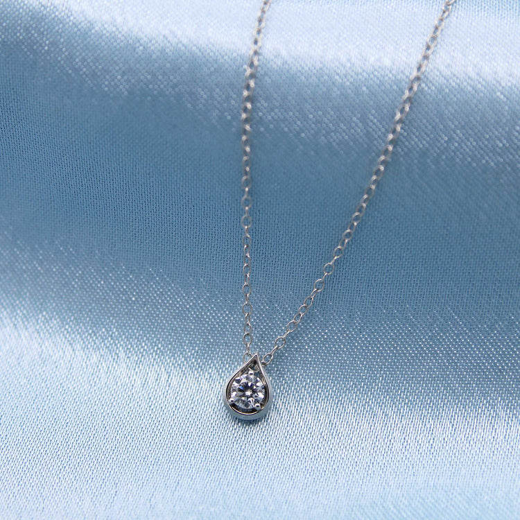 1/5-1/3 Cttw Diamond Teardrop Necklace 925 Sterling Silver / 18K Gold Vermeil pendant Fifth and Fine jewelry