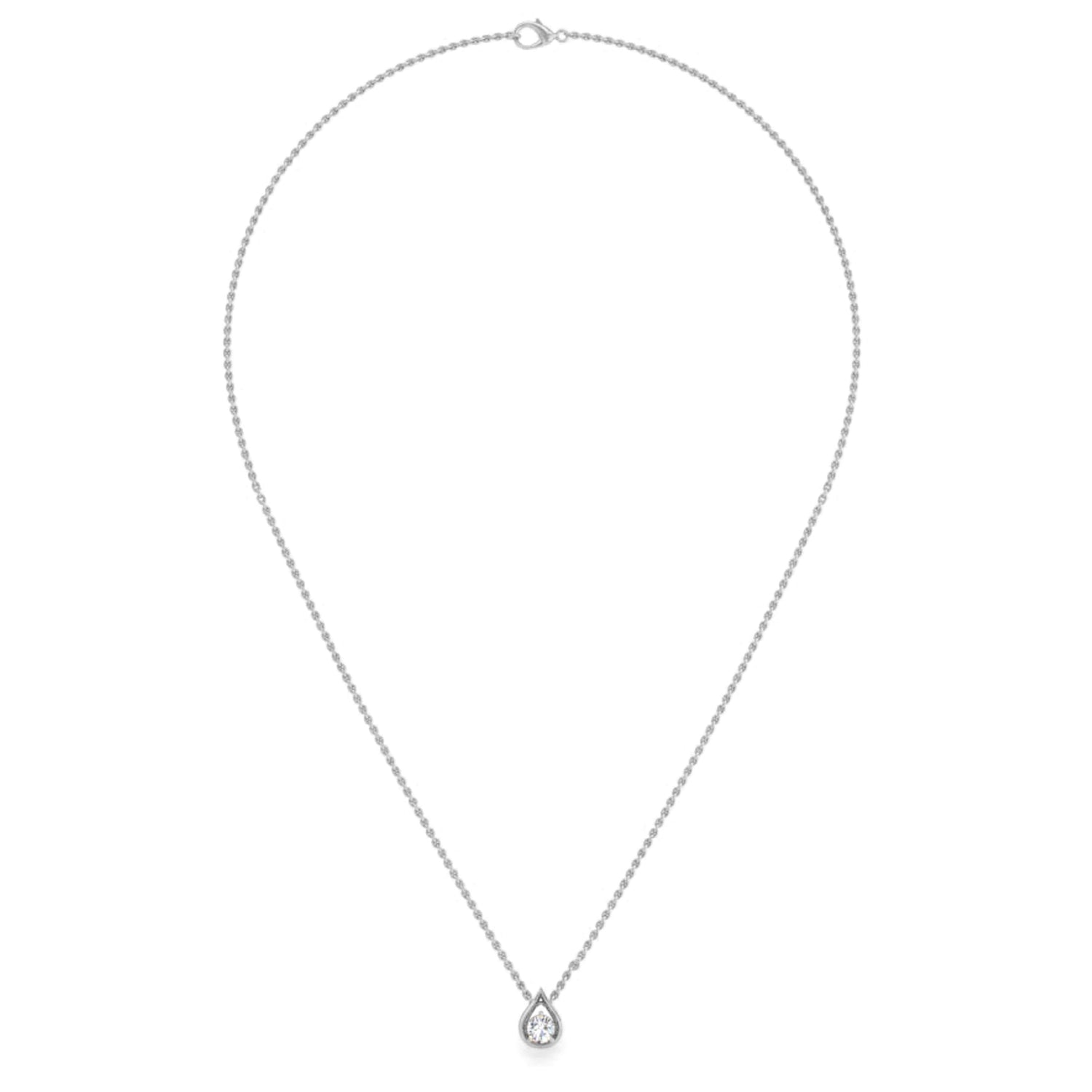 1/5-1/3 Cttw Diamond Teardrop Necklace 925 Sterling Silver / 18K Gold Vermeil pendant Fifth and Fine jewelry