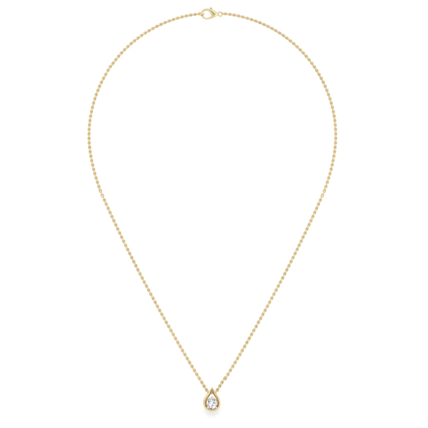 1/5-1/3 Cttw Diamond Teardrop Necklace 925 Sterling Silver / 18K Gold Vermeil pendant Fifth and Fine jewelry