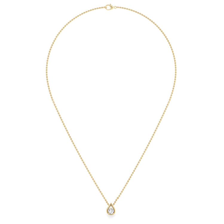 1/5-1/3 Cttw Diamond Teardrop Necklace 925 Sterling Silver / 18K Gold Vermeil pendant Fifth and Fine jewelry