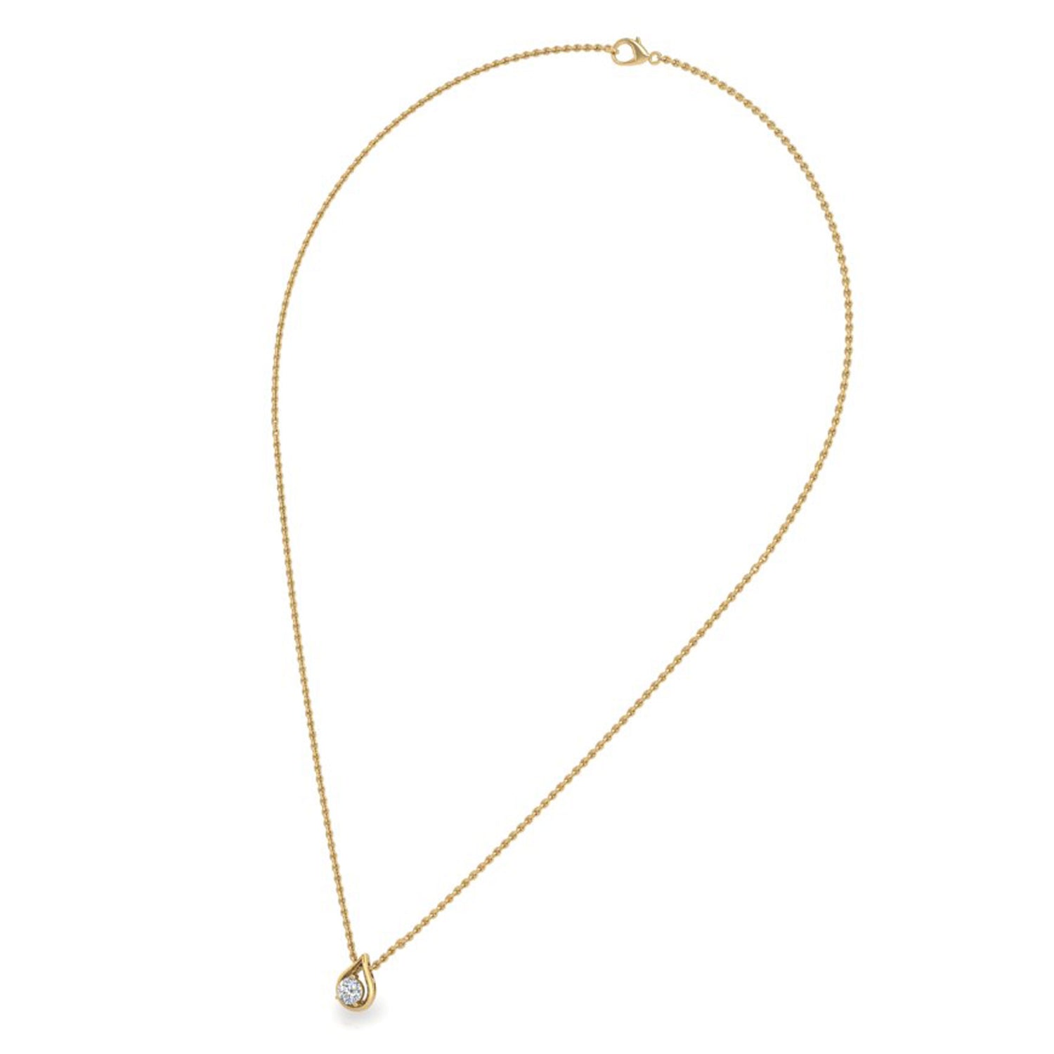 1/5-1/3 Cttw Diamond Teardrop Necklace 925 Sterling Silver / 18K Gold Vermeil pendant Fifth and Fine jewelry